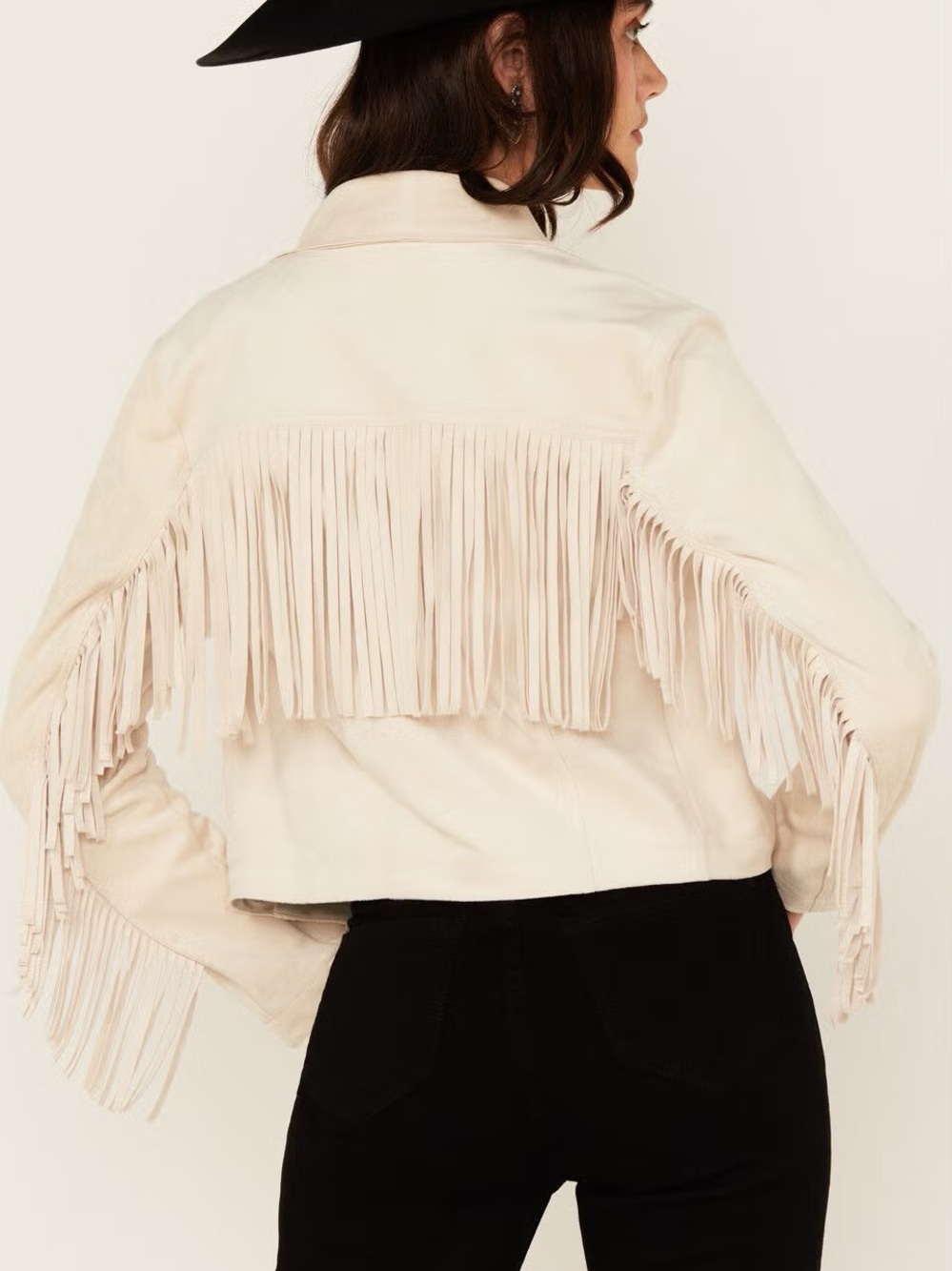 Line & Dot Fringe Jacket